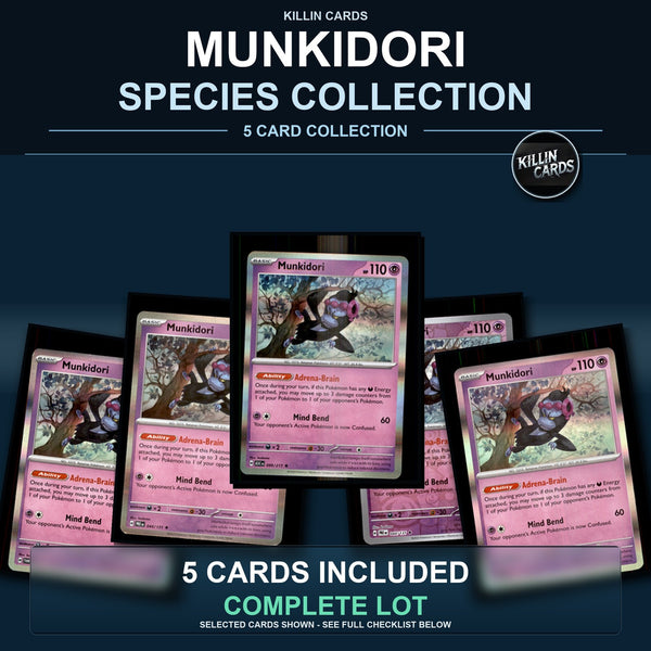 Pokemon TCG Munkidori Species Collection 5 Different Cards