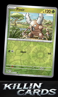Reverse Holofoil Pinsir 003/131 Pokemon Common SV: Prismatic Evolutions Card NM