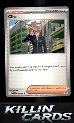 Clive - 078/091 078/091 Pokemon Uncommon SV: Paldean Fates Card NM