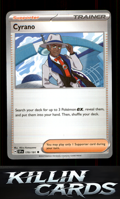 Cyrano - 170/191 170/191 Pokemon Uncommon SV08: Surging Sparks Card NM