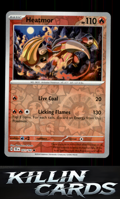 Reverse Holofoil Heatmor 031/162 Pokemon Common SV05: Temporal Forces Card NM