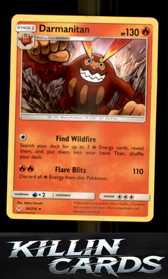 Darmanitan 24/214 Pokemon Rare SM - Unbroken Bonds Card NM