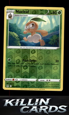 Reverse Holofoil Nuzleaf 012/196 Pokemon Uncommon SWSH11: Lost Origin Card NM