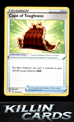 Cape of Toughness 160/189 Pokemon Uncommon SWSH03: Darkness Ablaze Card LP
