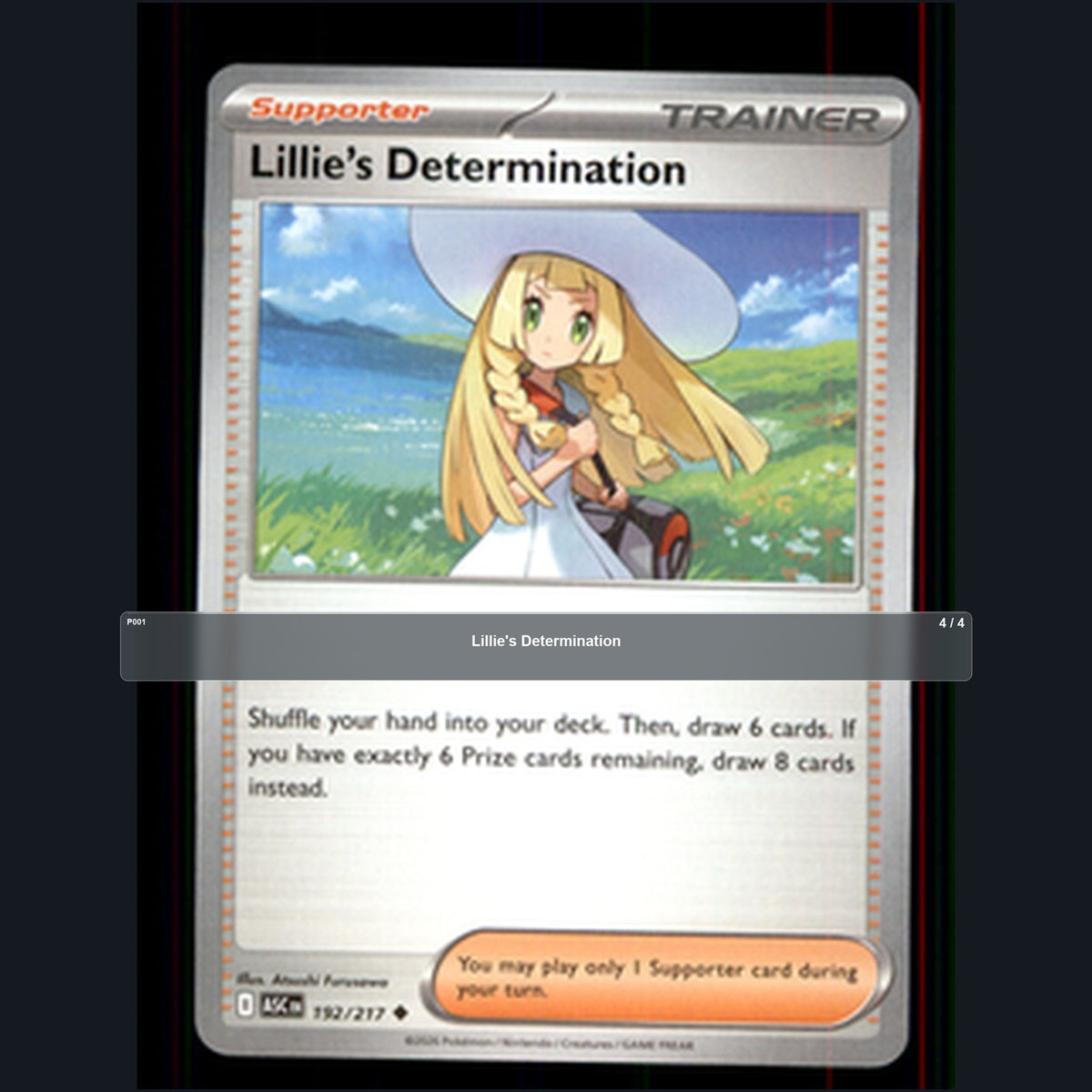 Pokemon TCG Lillie's Determination Trainer Card Playset 4 Cards