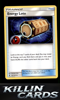Energy Loto 122/145 Pokemon Uncommon SM - Guardians Rising Card LP