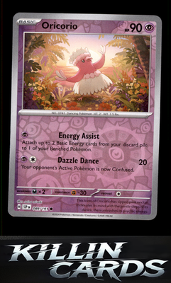 Reverse Holofoil Oricorio - 089/191 089/191 Pokemon Common SV08: Surging Sparks