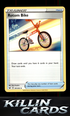Rotom Bike 181/202 Pokemon Uncommon SWSH01: Sword & Shield Base Set Card NM