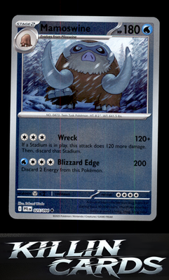 Reverse Holofoil Mamoswine 025/094 Pokemon Uncommon ME02: Phantasmal Flames Card
