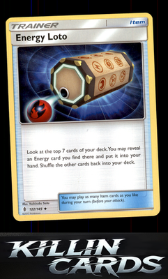 Energy Loto 122/145 Pokemon Uncommon SM - Guardians Rising Card NM