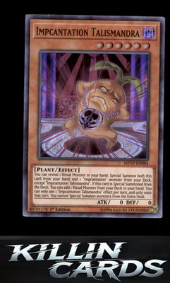 1st Edition Impcantation Talismandra MP19-EN084 YuGiOh Super Rare 2019 Gold Sarc