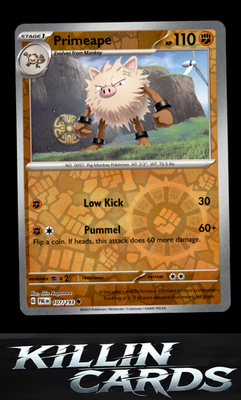 Reverse Holofoil Primeape 107/193 Pokemon Uncommon SV02: Paldea Evolved Card NM