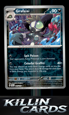 Reverse Holofoil Grafaiai 146/193 Pokemon Uncommon SV02: Paldea Evolved Card NM