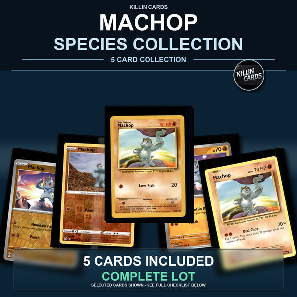 Pokemon TCG Machop Species Collection 5 Different Cards