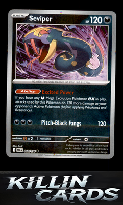 Reverse Holofoil Seviper 062/094 Pokemon Uncommon ME02: Phantasmal Flames Card N