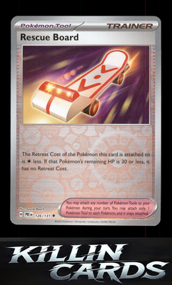 Reverse Holofoil Rescue Board 126/131 Pokemon Uncommon SV: Prismatic Evolutions