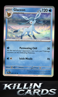 Glaceon 025/131 Pokemon Rare SV: Prismatic Evolutions Card NM