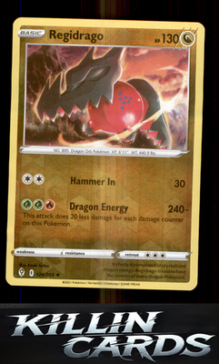 Regidrago 124/203 Pokemon Holo Rare SWSH07: Evolving Skies Card NM