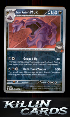 Reverse Holofoil Team Rocket's Muk 124/182 Pokemon Uncommon SV10: Destined Rival