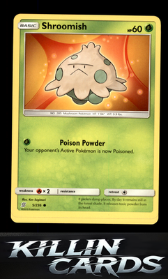 Shroomish 5/236 Pokemon Common SM - Unified Minds Card NM