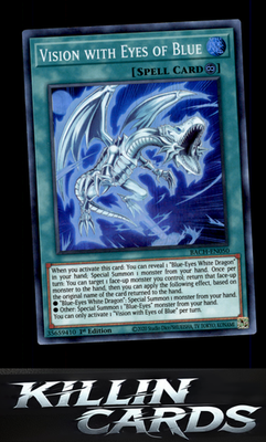 1st Edition Vision with Eyes of Blue BACH-EN050 YuGiOh Super Rare Battle of Chao