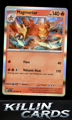 Magmortar 010/091 Pokemon Rare SV: Paldean Fates Card NM