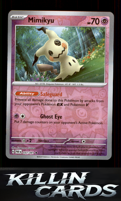 Reverse Holofoil Mimikyu - 037/091 037/091 Pokemon Rare SV: Paldean Fates Card N