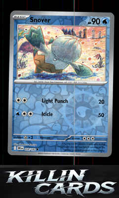 Reverse Holofoil Snover 059/182 Pokemon Common SV10: Destined Rivals Card NM