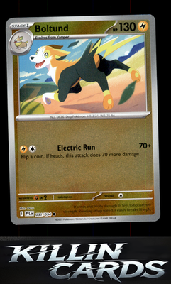 Reverse Holofoil Boltund 031/094 Pokemon Common ME02: Phantasmal Flames Card NM