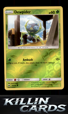 Reverse Holofoil Dewpider 14/147 Pokemon Common SM - Burning Shadows Card NM