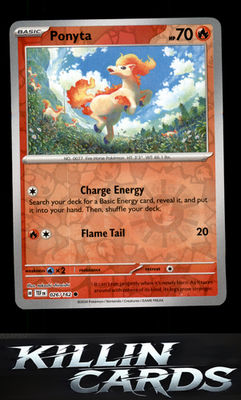Reverse Holofoil Ponyta 026/162 Pokemon Common SV05: Temporal Forces Card NM