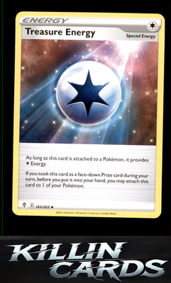 Treasure Energy 165/203 Pokemon Uncommon SWSH07: Evolving Skies Card NM