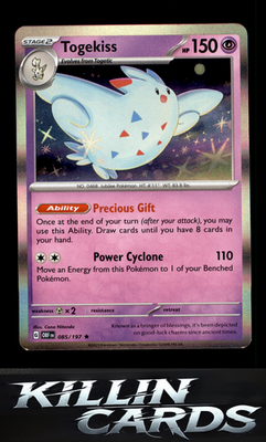 Togekiss 085/197 Pokemon Rare SV03: Obsidian Flames Card NM