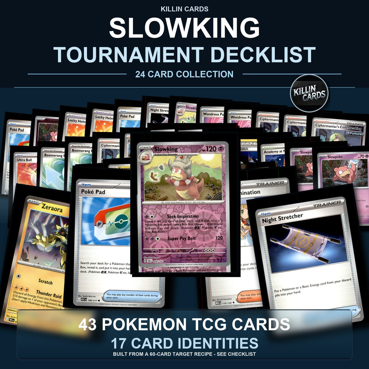 Partial Pokemon TCG World Championships 2026 Slowking Decklist 43 Cards Deck