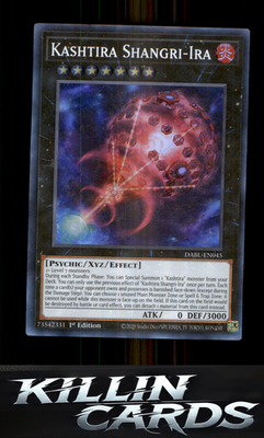 1st Edition Kashtira Shangri-Ira DABL-EN045 YuGiOh Super Rare Darkwing Blast Car