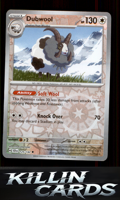 Reverse Holofoil Dubwool 125/142 Pokemon Uncommon SV07: Stellar Crown Card NM