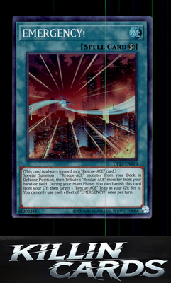 EMERGENCY! OP23-EN010 YuGiOh Super Rare OTS Tournament Pack 23 Card NM