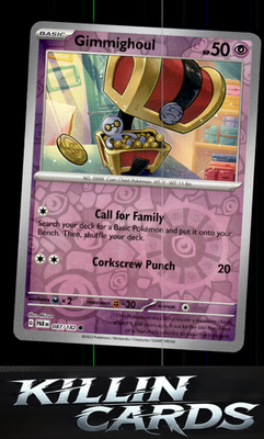 Reverse Holofoil Gimmighoul - 087/182 087/182 Pokemon Common SV04: Paradox Rift