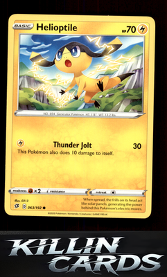 Helioptile 063/192 Pokemon Common SWSH02: Rebel Clash Card NM