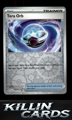 Reverse Holofoil Tera Orb 189/191 Pokemon Uncommon SV08: Surging Sparks Card NM