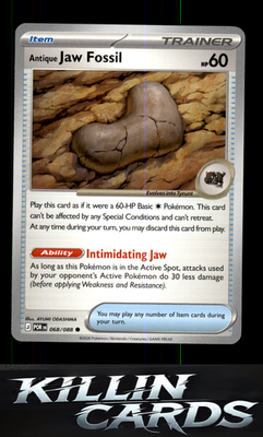 Antique Jaw Fossil 068/088 Pokemon Common ME03: Perfect Order Card NM