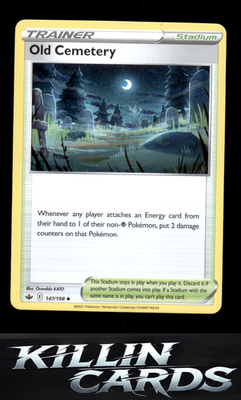 Old Cemetery 147/198 Pokemon Uncommon SWSH06: Chilling Reign Card NM