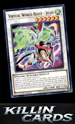 1st Edition Virtual World Beast - Jiujiu MP21-EN221 YuGiOh Rare 2021 Tin of Anci