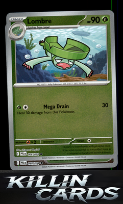 Reverse Holofoil Lombre 006/094 Pokemon Common ME02: Phantasmal Flames Card NM