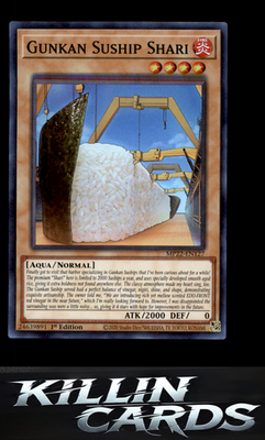 1st Edition Gunkan Suship Shari MP22-EN127 YuGiOh Super Rare 2022 Tin of the Pha
