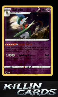 Reverse Holofoil Gallade 062/189 Pokemon Holo Rare SWSH10: Astral Radiance Card