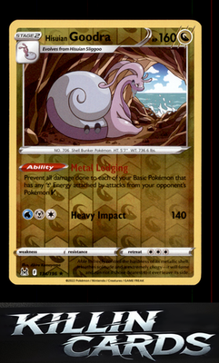 Reverse Holofoil Hisuian Goodra 134/196 Pokemon Holo Rare SWSH11: Lost Origin Ca