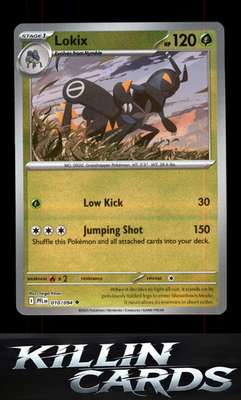 Reverse Holofoil Lokix 010/094 Pokemon Uncommon ME02: Phantasmal Flames Card NM