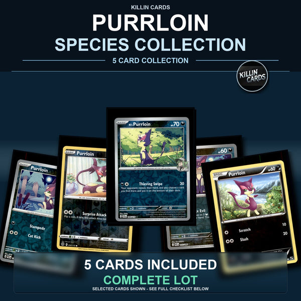 Pokemon TCG Purrloin Species Collection 5 Different Cards