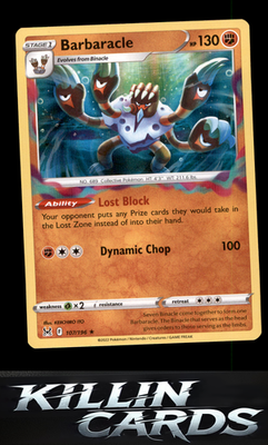Barbaracle 107/196 Pokemon Holo Rare SWSH11: Lost Origin Card LP